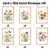 12pcs Watercolor Wildflower Thank You Cards Set with Envelopes, Greeting Cards with Messages for Birthdays, Invitations & Gifts