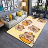 Cute Stacked Capybara Cartoon Rug Suitable for Use As an Anti-slip Game Mat for Living Room and Bedroom Sofas