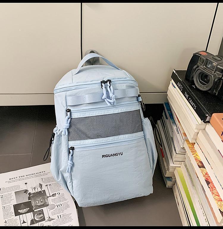 Schoolbag New Ins Lightweight Outdoor Sports Mountaineering Backpack Fashion Contrast Color Lightweight Leisure Travel Commuter Backpack