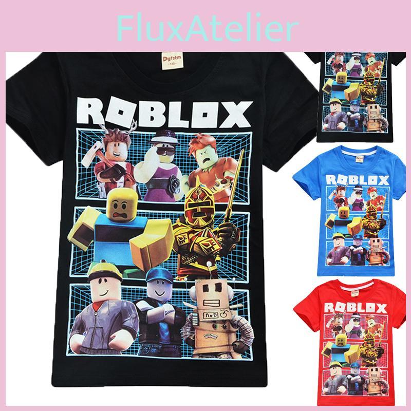 Roblox Game Character Children Roblox Print Cotton Short Sleeve Casual T Shirt