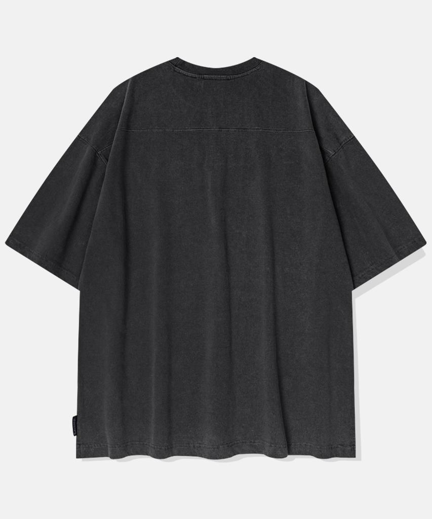 GRANDIOSITY Heavy Pigment Detail Oversized Short Sleeve T-Shirt (Charcoal)