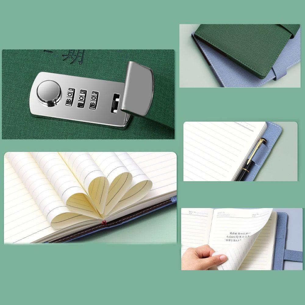 Lucky Letter Password Lock Notebook Thickened Personal Planner Notepad Diary Book with Lock Office