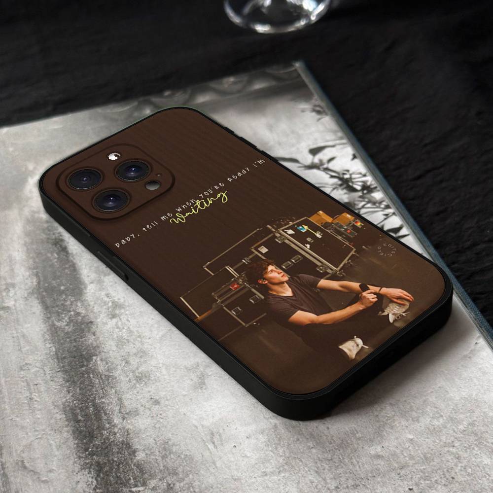 Singer Shawn Mendes Phone Case For IPhone 17,16,15,14,13,12,11 Plus,Pro,Max,XR,XS,X,7,8 Plus,Mini Black Silicone Soft