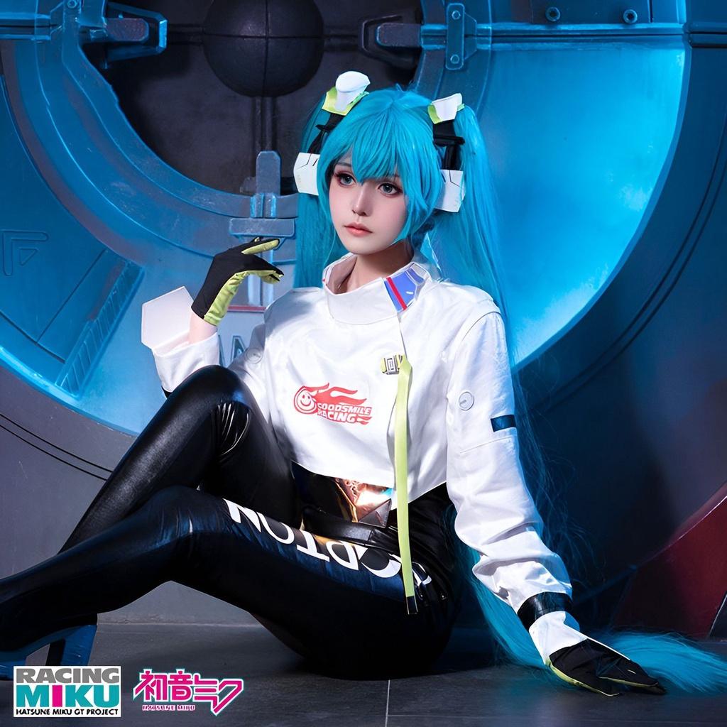 Hatsune Miku Rennanzug Cosplay Kostüm Set Für Damen Hochwertige Stoffe Sorgfältige Handwerkskunst Authentisches Design