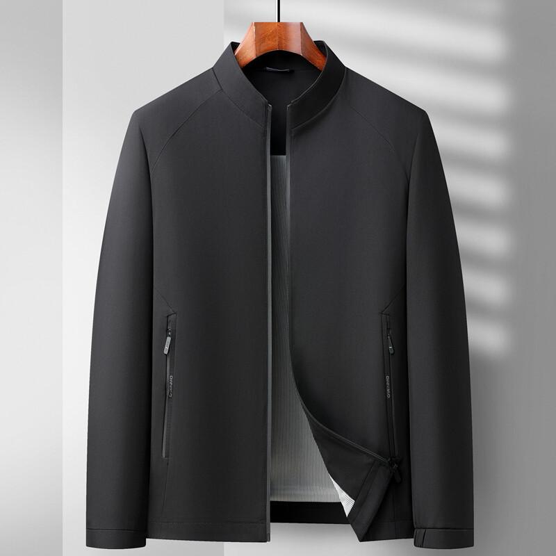 

Мужская весенне-осенняя куртка в деловом повседневном стиле, модная куртка для мужчин среднего возраста 4XL чёрный