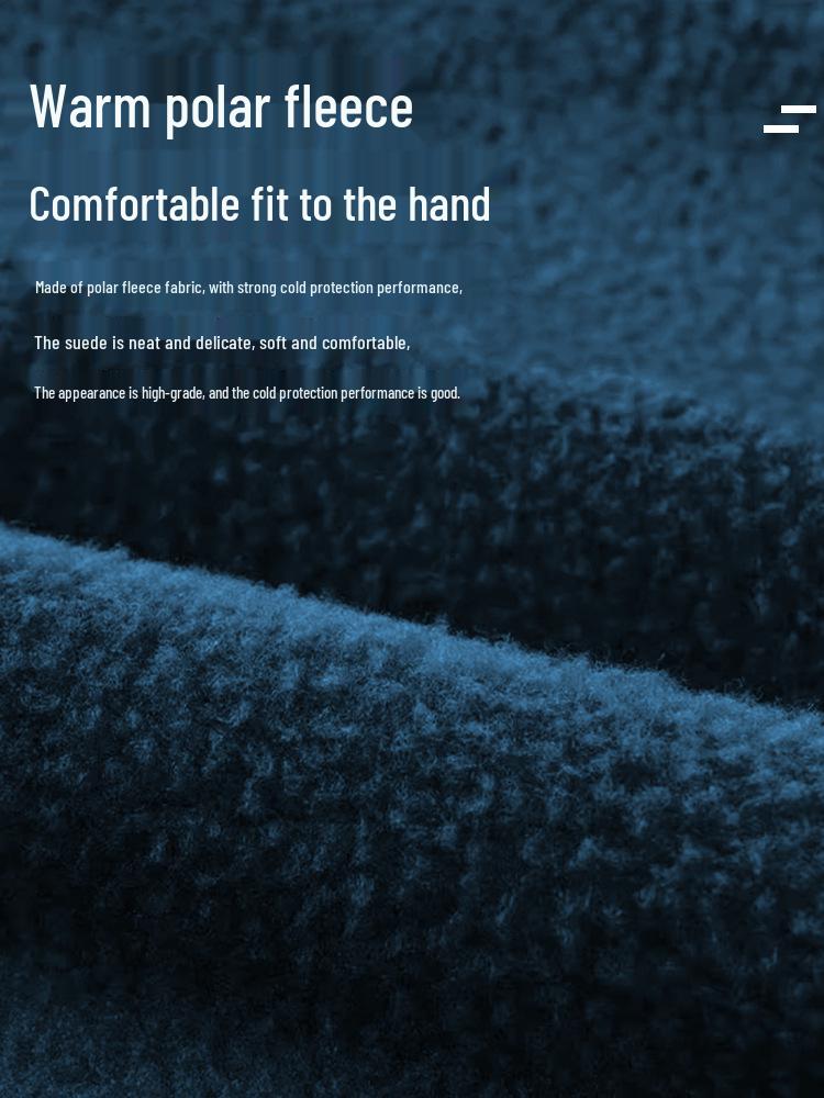 Unisex Winter Fleece Gloves - Velvet Lined, Coldproof, Windproof, Non-Slip for Cycling, Driving & Outdoor Sports