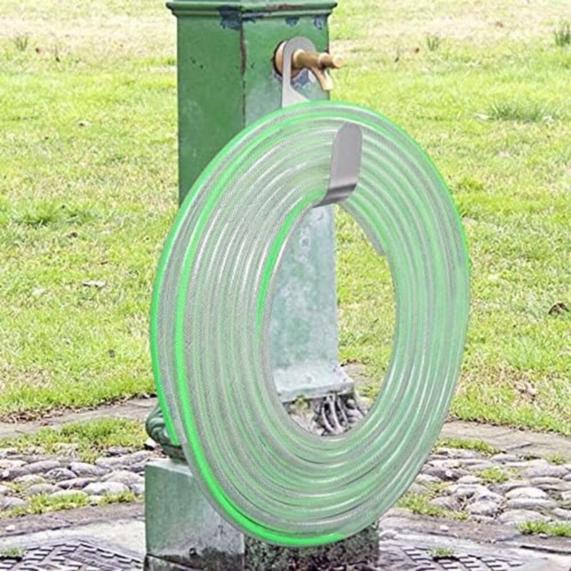 Heavy Duty Water Hose Holder Garden Hose Hanger Multifunction Easy Use Space Saving Stainless Steel for Garden Hose