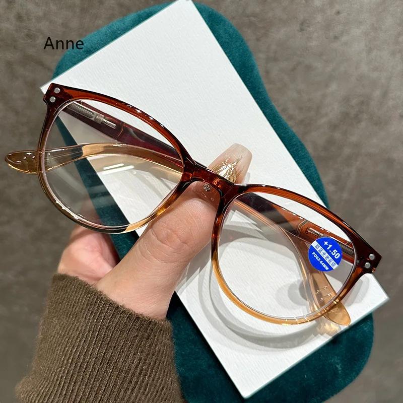 

Full Frame Round Rreading Glasses Women Men Big Frame Reading Eyeglasses Female Male Spring Hinge Prescription Eyewear 4