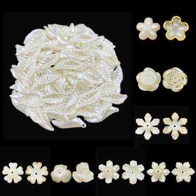 Für Schmuckherstellung Fundstücke Anhänger Lose Perlen Anhänger DIY Bastelbedarf 5-50 Stück Beige Blume Halskette Armband Zubehör