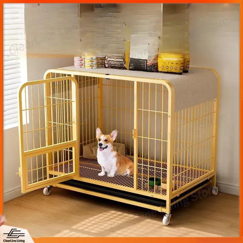 Medium Dog Crate for Labrador Golden Retriever Large Pet Cage with Removable Tray Portable Indoor Outdoor Dog House Kennel