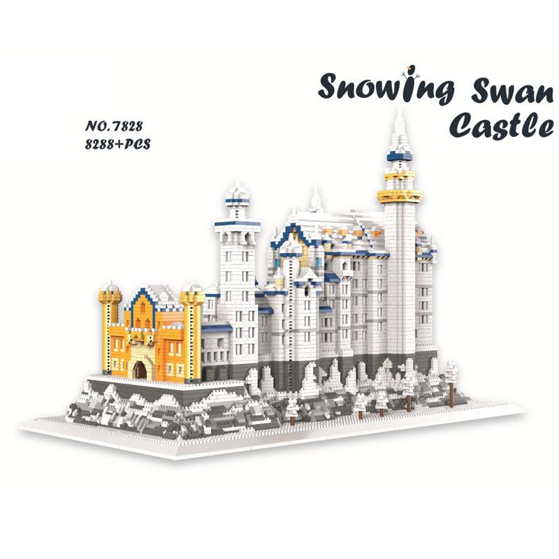 Всемирно известный архитектурный микроалмазный блок Германия Лебедь Каменный замок — фото 8