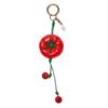 Fashion Alloy Material Rope Keyring Elegant Cute Bag Pendant Charms Red Tomato Heart Resin Fruit Shape Keychain Gifts For Women