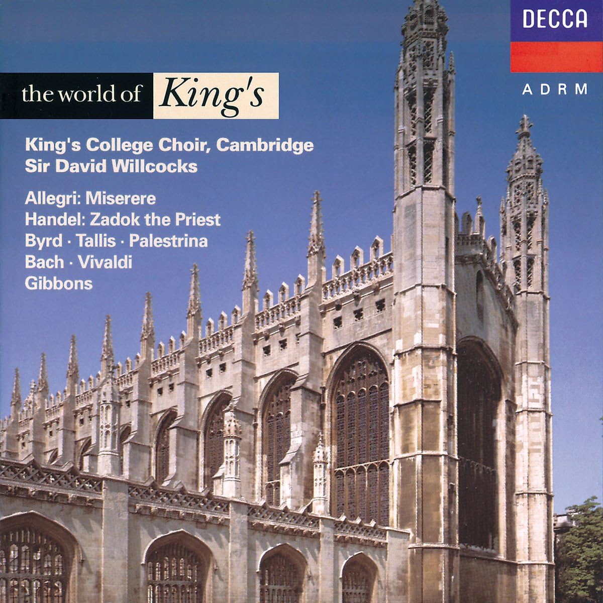 

CD KINGS COLLEGE CHOIR CAMBRIDGE SI Allegri Handel Byrd Tallis Pale 4300922 DECCA Europe Classical Used