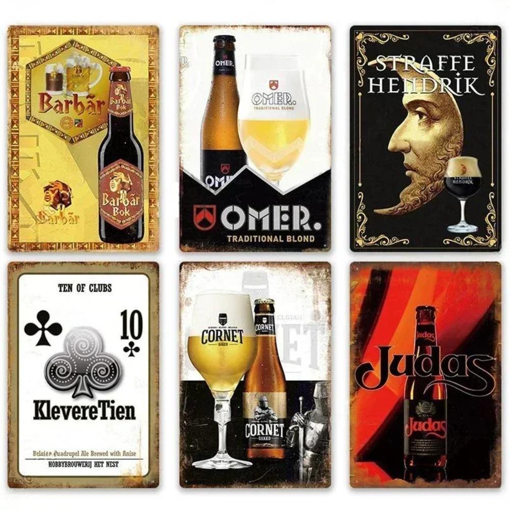 Beer Brand Tin Painting Plaque | Vintage Metal Sign for Bar, Club & Home Decor