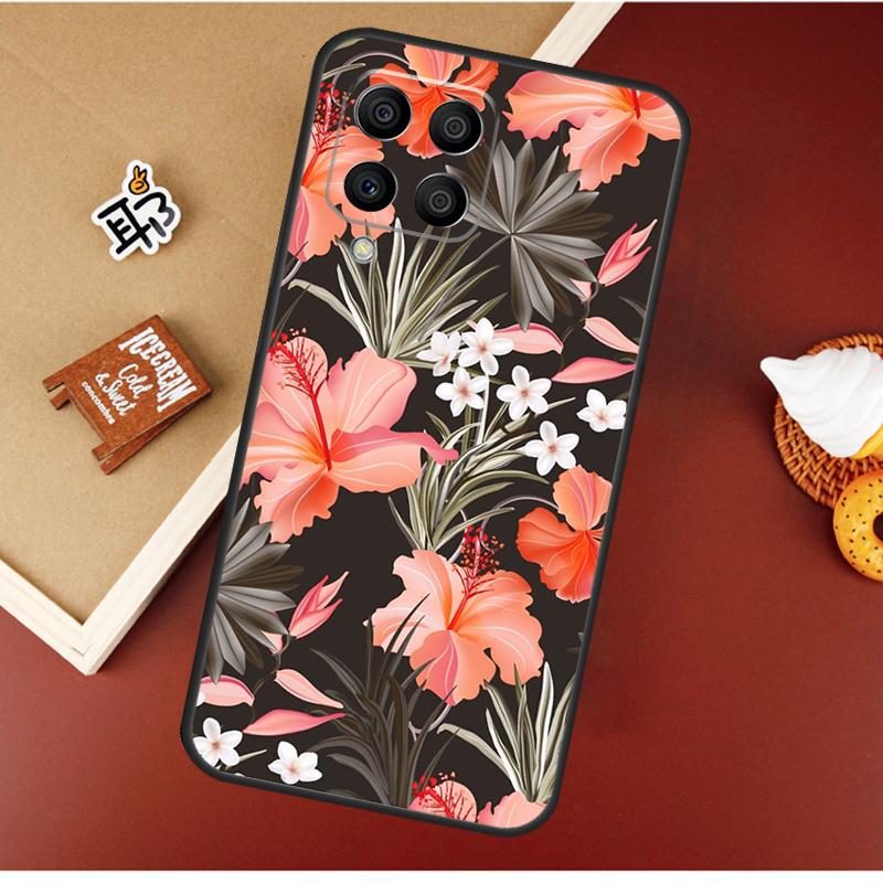 Tropical Paradise Hawaiian Flower Case For Samsung Galaxy M51 M31 M21 M11 M16 M36 M56 M53 M12 M32 M52 M15 M35 M55 M14 M34 M54
