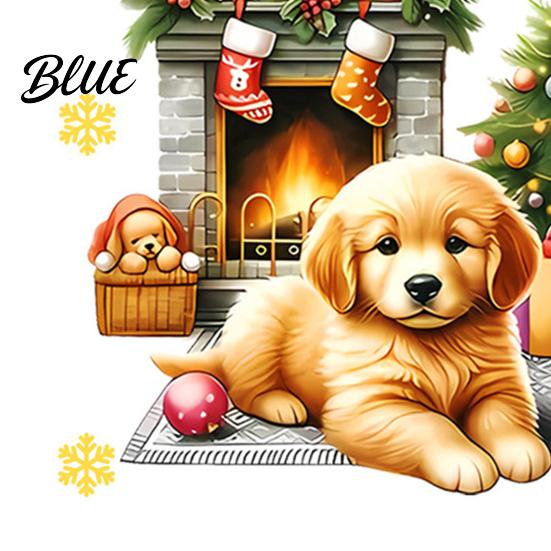 Versatile PVC Surface Stickers Christmas Cute Puppy Wall Stickers Waterproof Decals Peel And Stick Animal Removable Window Clings Art Decor for Home