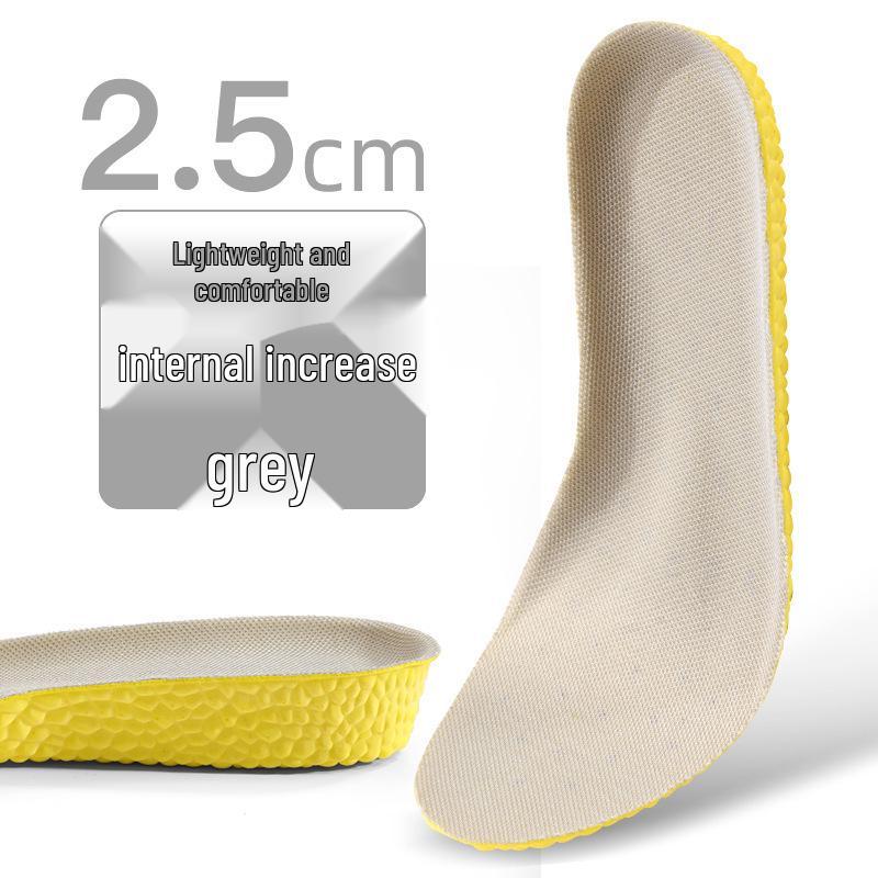 Latex Height Boost Insoles for Men & Women: Invisible, Breathable, Sweat-Absorbing, Shock-Absorbing, Full-Length Comfort Pad