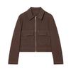 European and American style, wholesale women's clothing, fashionable and versatile temperament flip pocket short jacket + trousers set