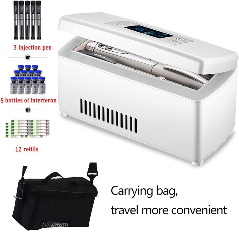 Portable Insulin Cooler Refrigerated Box 2-18 Degrees Medicine Cooler Reefer Refrigerator Container For Travel Outdoor Household