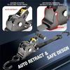 Correa de amarre retráctil automática de 3,3 m Cinturón de sujeción de equipaje para coche, motocicleta, viaje por cuenta propia