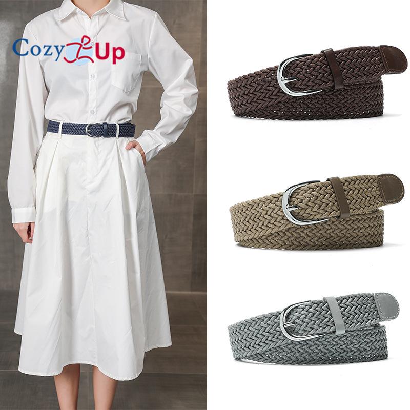 Twist Wax Rope Ladies Belt Retro Jeans Belt Dress Pin Buckle Belt