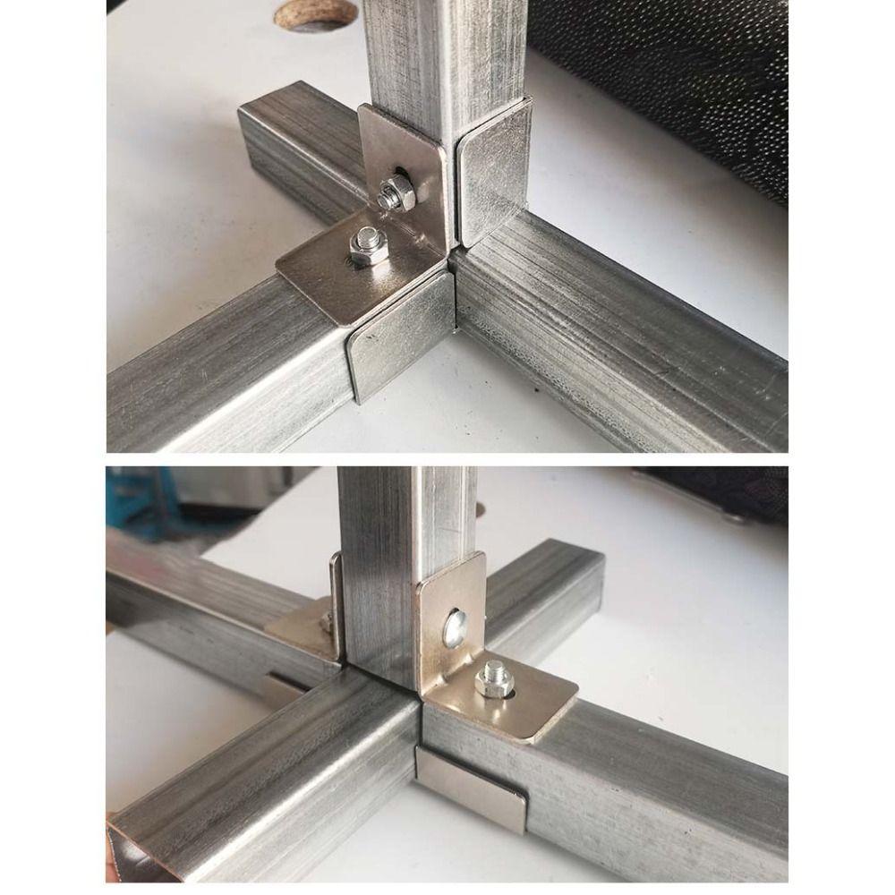solderless Square Tube Connector 40*40mm Clip Fastener Steel Joint Connector Storage Rack
