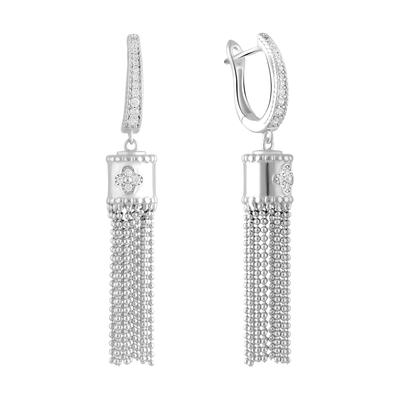 Silver Earrings with Cubic Zirkonia (2102304)