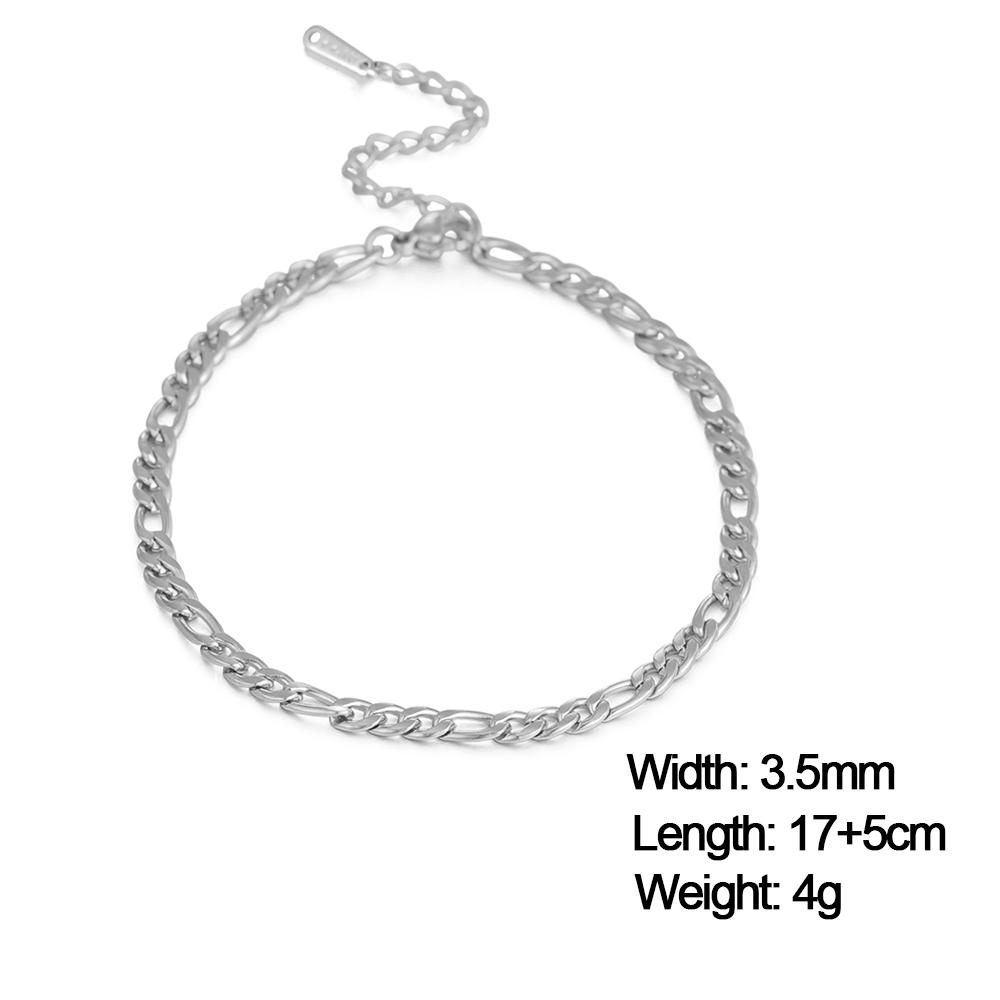 Stainless Steel Gold Color Bracelet Twist Figaro Cuban Chain Bracelets Women Trendy Minimalist Jewelry Gifts