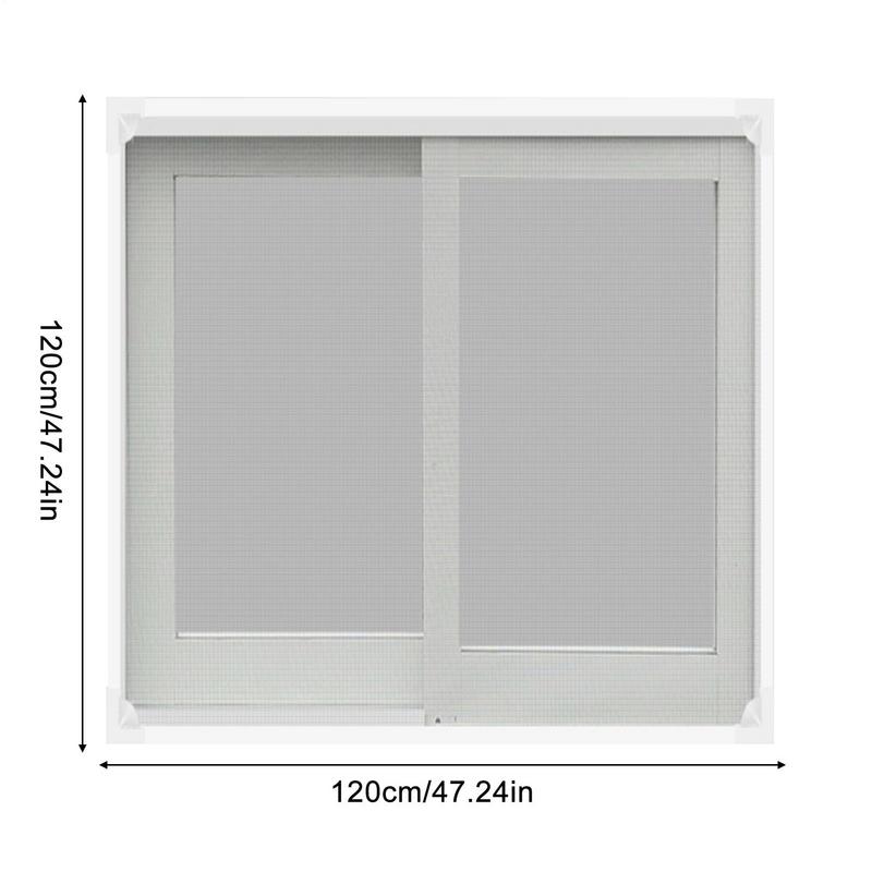 Magnetic Window Mosquito Net DIY Mesh Invisible Screen Fiberglass Curtain Anti Insect Fly Flies Net White Frame