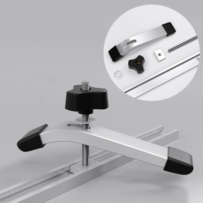 Portable T-track Metal Quick Acting Hold Down Clamp for T-Slot for T Slider Woodworking Press Plate Table Saw Router Cla