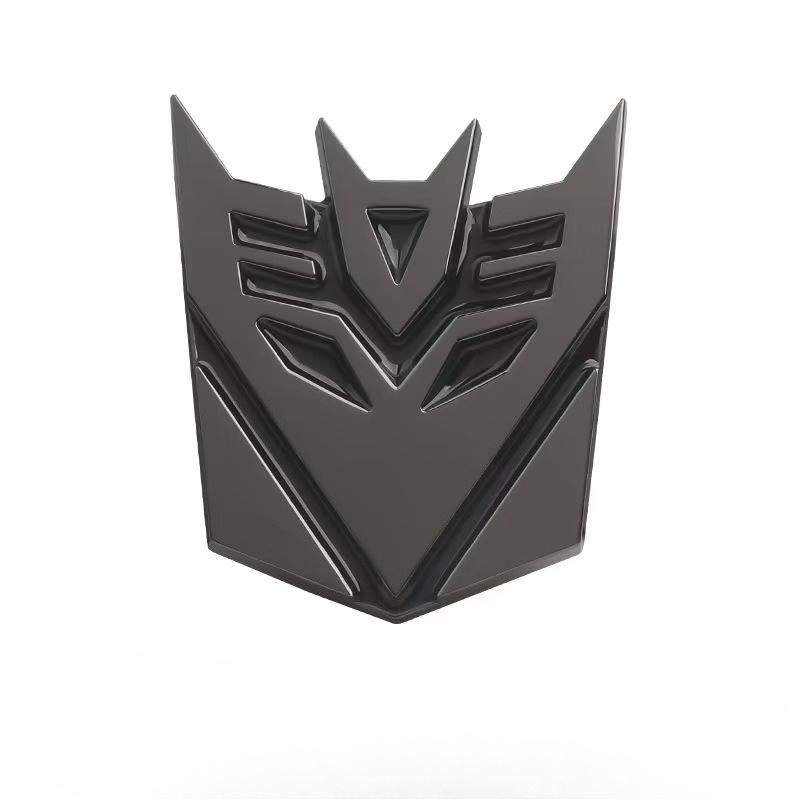 Auto Robot Metal Autobot Emblem for Car Glow-in-The-Dark Effect Auto Car Accessories Vehicle Decorative Silver