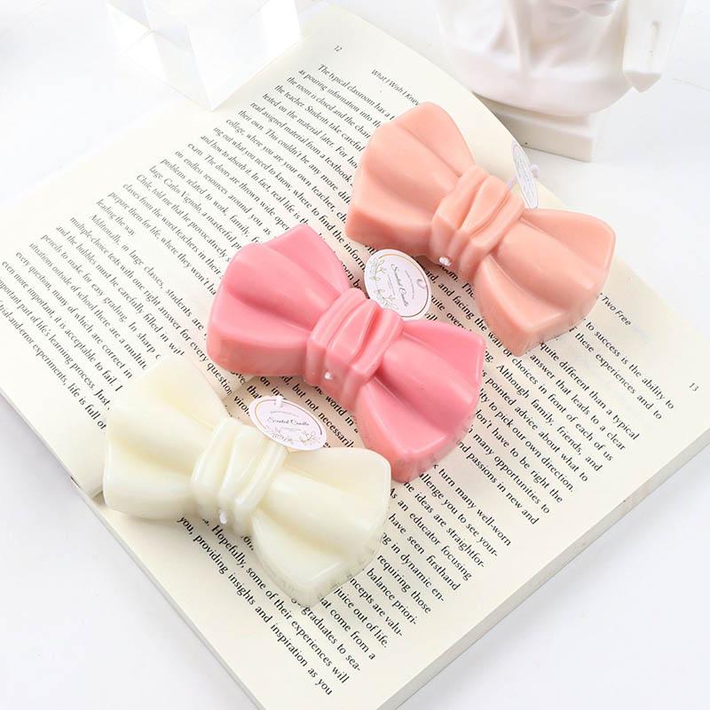 3D Bow-knot and Mouth Silicone Candle Mold Handmade Soy Wax Resin Soap Mould Scented Candle Making Molds Craft Gifts Home Decor