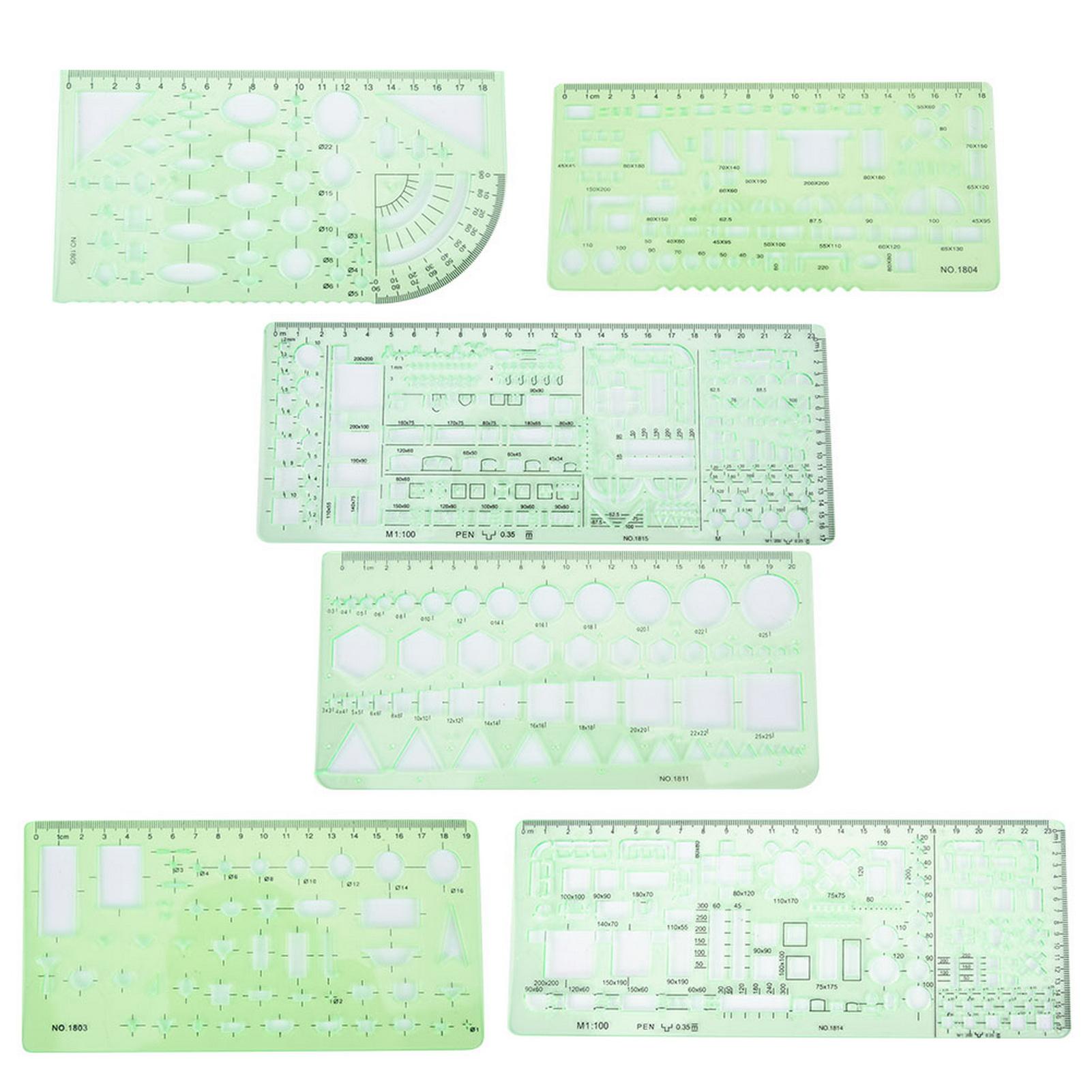 

Многофункциональный шаблон для архитектурного черчения, линейки, набор полых линеек для рисования своими руками (# 3)