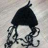 Autumn and winter hand-crocheted flower fringed pullover hat female sweet cute girl literary bag head hat tide hollow