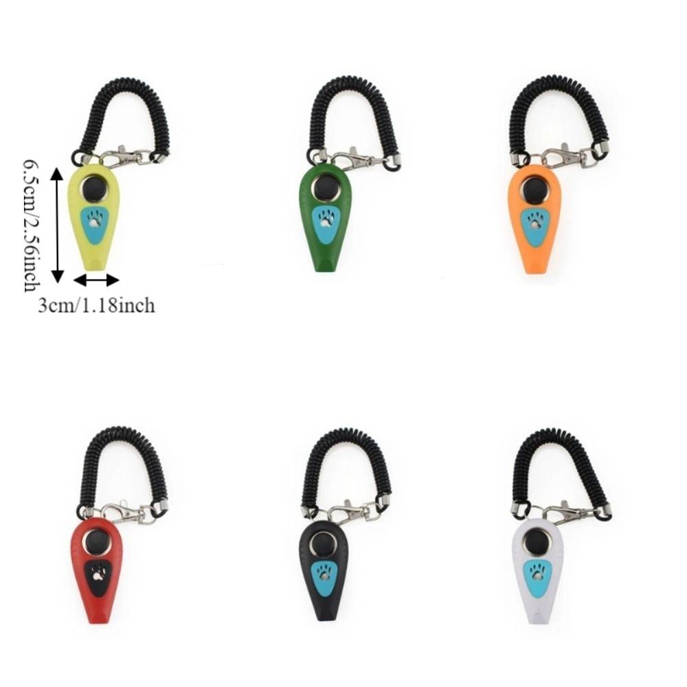 2 in 1 Pet Training Clicker Adjustable Wrist Strap Portable Dog Training Whistle Professional Whistle Clicker Interactive Tools