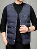 2025 Autumn/Winter Men's Lightweight Duck Down Vest for Middle-Aged and Elderly