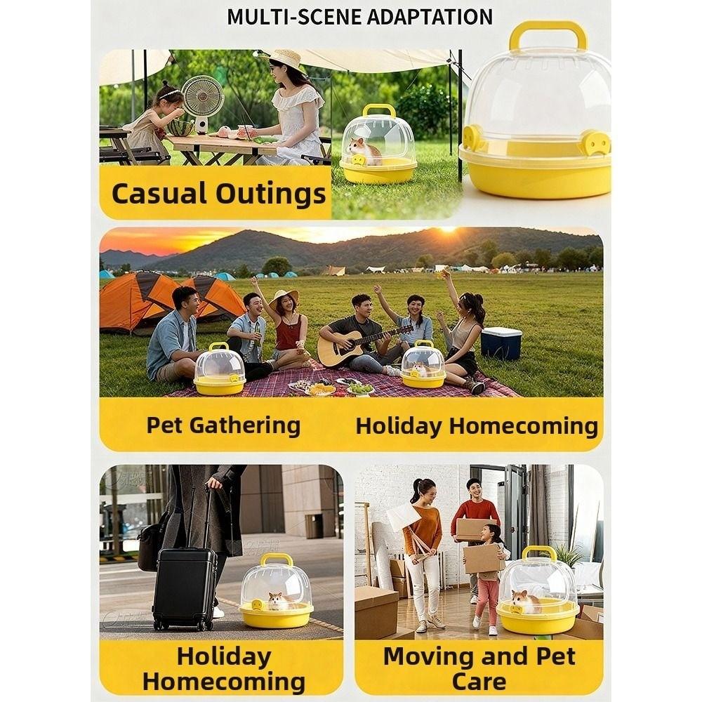 Large Space Travel Hamster Carrier Breathable Small Pet Carrying Box  Small Animal