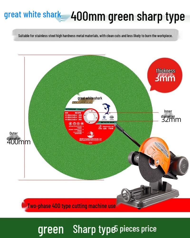 Great White Shark 100mm Stainless Steel Angle Grinder Cutting & Grinding Blade - Sharp & Durable
