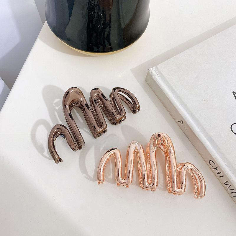 Luxe Hair Alloy Claw Clip For Stunning Style With Smooth Geometry And Rich Choices Color