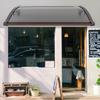 Door Awnings Exterior Door Canopy Back w/Large Sink, Uv Hail Rain Snow Protection Awning Protection Hollow Sheet (Coffee & Tan)