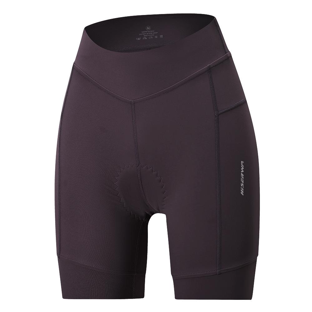 Hiserwa Women's Abdomen Control Cycling Shorts with Silicone Padded Hip Lift