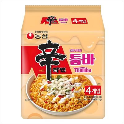 Nongshim Shin Ramyun Toomba (Cremige & würzige Beutel-Nudeln) 137g x 4 Packungen
