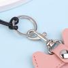 Multifunctional Pet Hair Memorial Bag, Leather Cat Shape Keychain for Storage