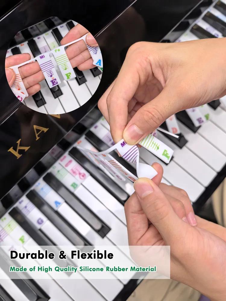 YPTSYSYS Piano Sticker for Beginners, Removable stickers with notes on the piano keyboard for learning, Full-size, 88 keys, made of silicone
