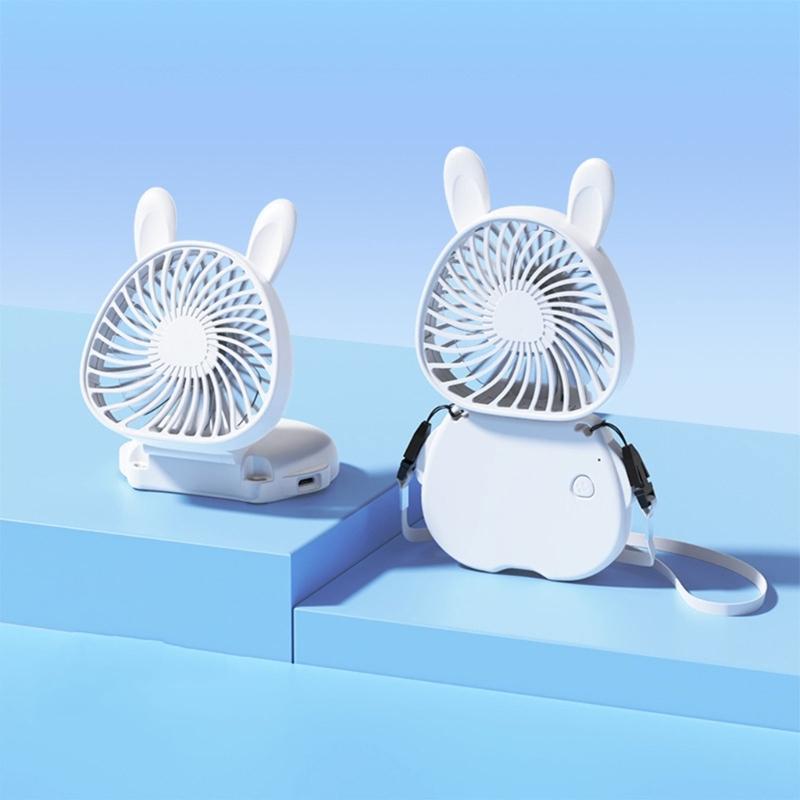 Small Handhelds Fan Necks Fan Electric Fan Summer Cooling Fan Lightweight Desk Fan Neck Straps Fan Plastic Material