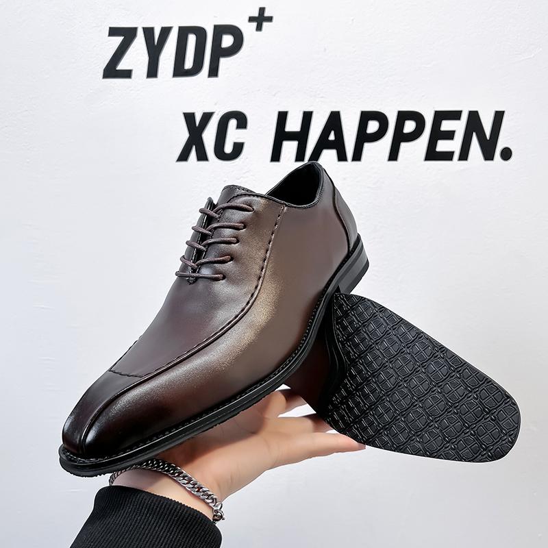 Fashion Hot New Gentleman Men's Leather Shoes Classic Business Style Dress Up Party Office Groom's Wedding Quality Daily Adult Shoes