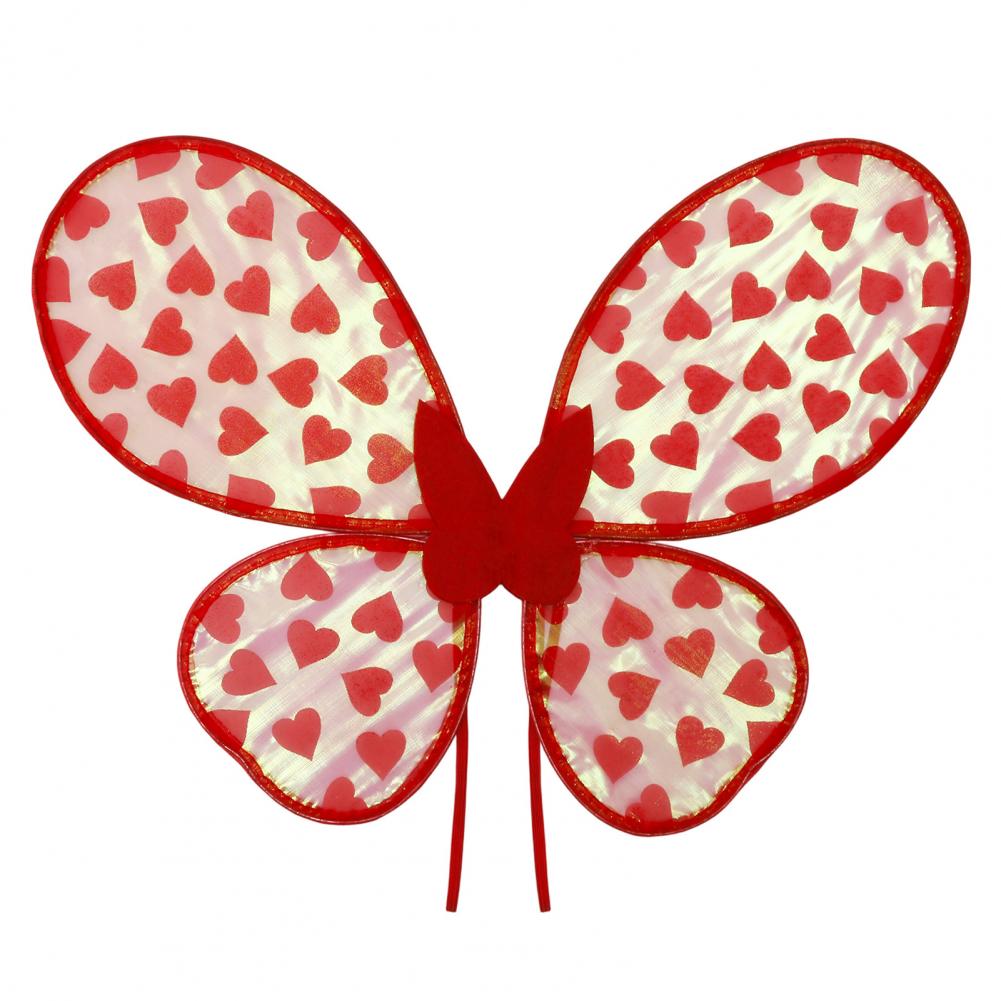 Wings Costume Butterfly Wings for Girls Organza Heart Butterfly Wings for Kids Fairy Costume Accessories Halloween Princess красный