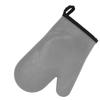 Silikon-Ofenhandschuh Hochtemperaturbeständig Wasserdicht Rutschfest Küchenbackhandschuh mit Baumwollfutter Grau