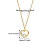 Love Necklace Female Versatile Design Sense K Gold-plated Titanium Steel Non-fading High-end Pearl Element Jewelry
