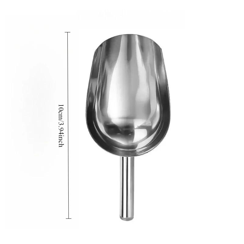 Stainless Steel Shovel Metal Coffee Bean Flour Shovel Multifunctional Ice Shovel Food Measuring Spoon Kitchen Accessories